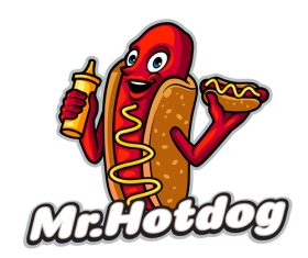 Hotdog cartoon vector