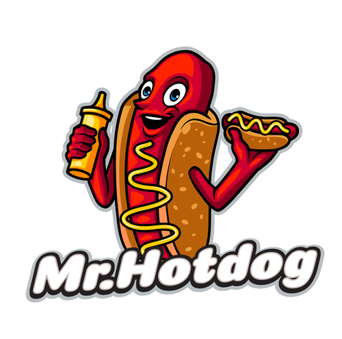 Hotdog cartoon vector