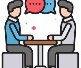 Job interview icons vector