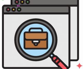 Job search icons vector