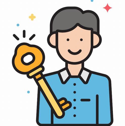 Key person icons vector