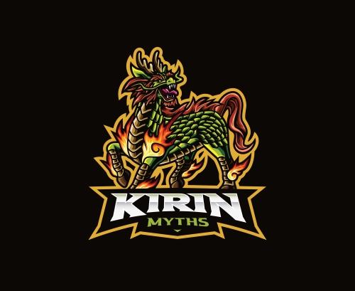 Kirin cartoon icon vector