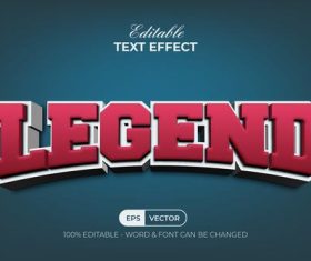 Legend 3d text editable vector