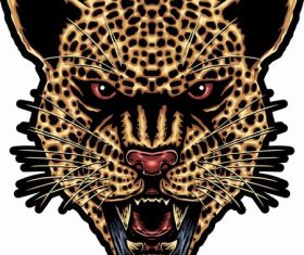 Leopard head vector