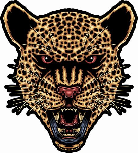Leopard head vector