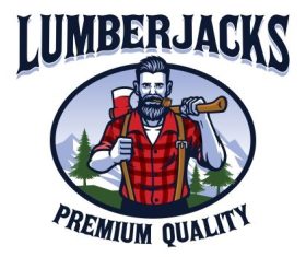 Lumberjack with a pipe in his mouth icon vector