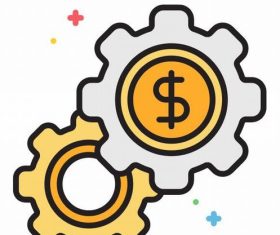 Making money icons vector