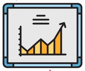 Market analysis icons vector