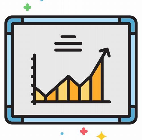 Market analysis icons vector