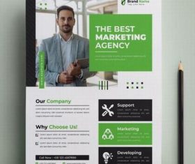 Marketing agency flyer vector