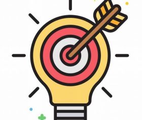 Marketing idea icons vector