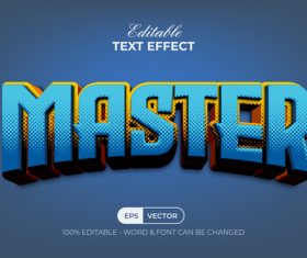 Master text effect vector