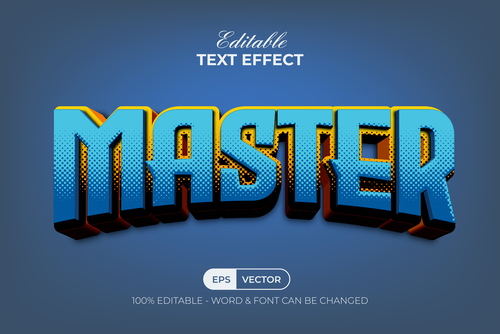 Master text effect vector