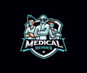 Medical team cartoon icon vector