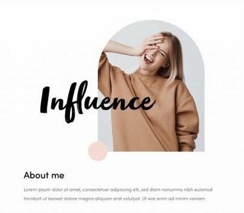 Minimal blog style newsletter for influencers vector