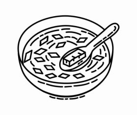 Miso soup vector