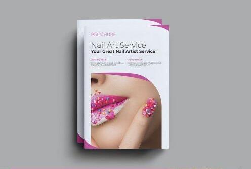 Nail art brochure vector