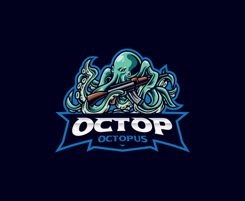 Octopus icon vector