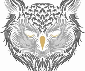 Owl head vector