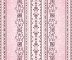 Pink ornoments pattern vector
