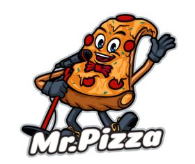 Pizza cartoon vector