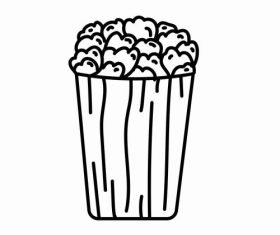 Pop corn vector