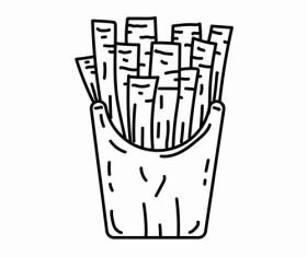 Potato fried vector