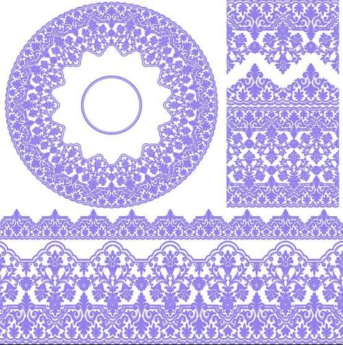 Purple decorative pattern vector