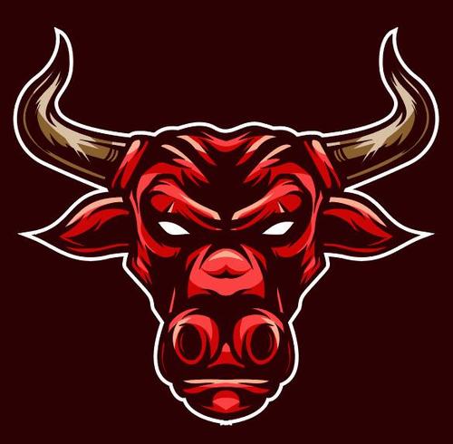 Red bull head vector