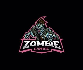 Roaring zombie cartoon icon vector