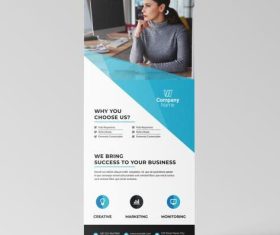 Rollup banner with graphic elements vector