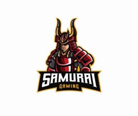 Samurai cartoon icon vector