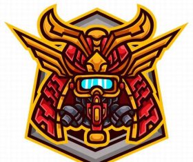 Samurai icon vector