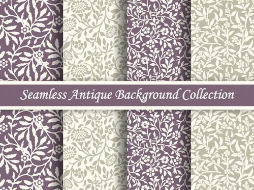 Seamless antique background collection vector
