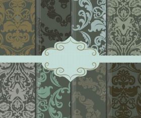 Set of decorative pattern vector