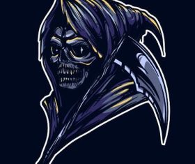 Skull reaper vector