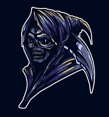 Skull reaper vector
