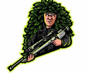Sniper icon vector