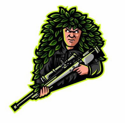 Sniper icon vector