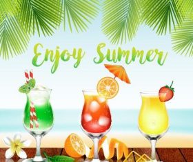 Summer drinks vector