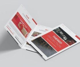 Thered projection bifold brochure vector