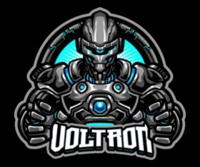 Voltron cartoon icon vector