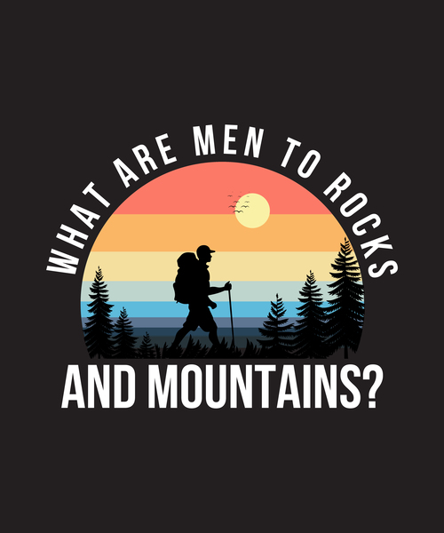 What are men to rocks and mountains vector