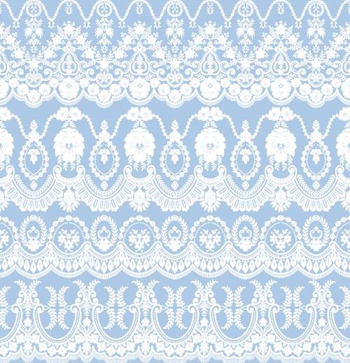White gauze decorative pattern vector