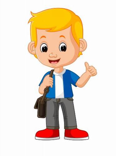 Young man with thumbs up vector