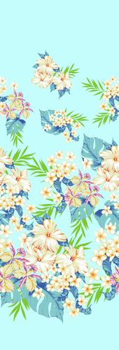 Banner tropical flower patterns vector