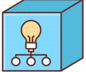 Black box learning icon vector