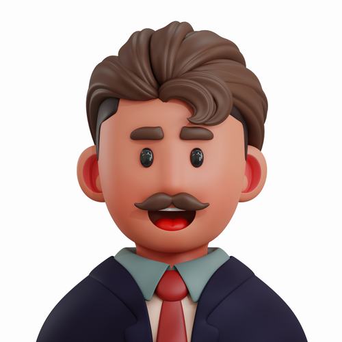 Businessman 3D professions icon vector