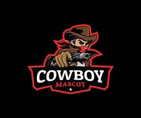 Cowboy cartoon icon vector