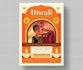 Diwali flyer vector